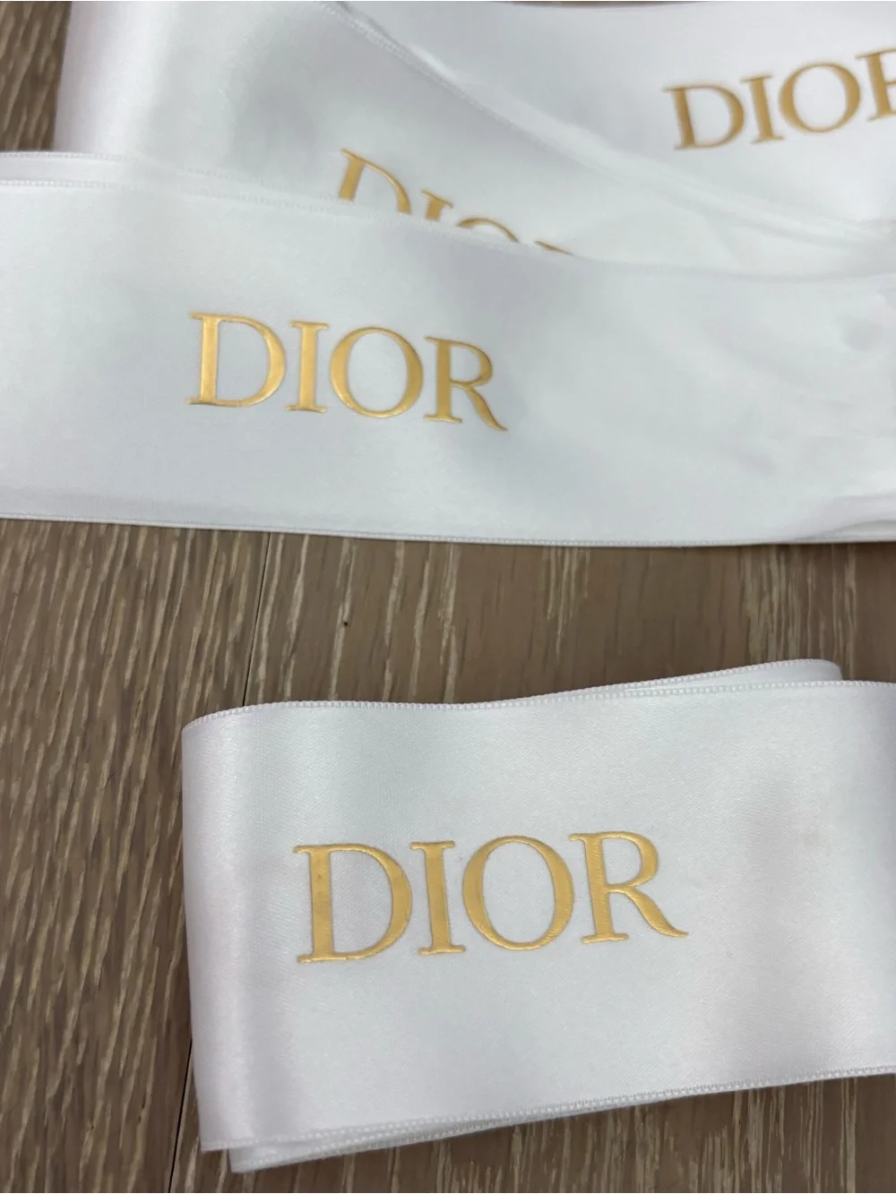 DIOR White Satin Logo Ribbon bundle - Luxury Gift Ribbon